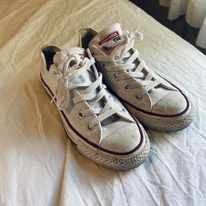 Worn-Looking White Converse